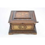 A 19th century marquetry inlaid walnut Polyphon musical box