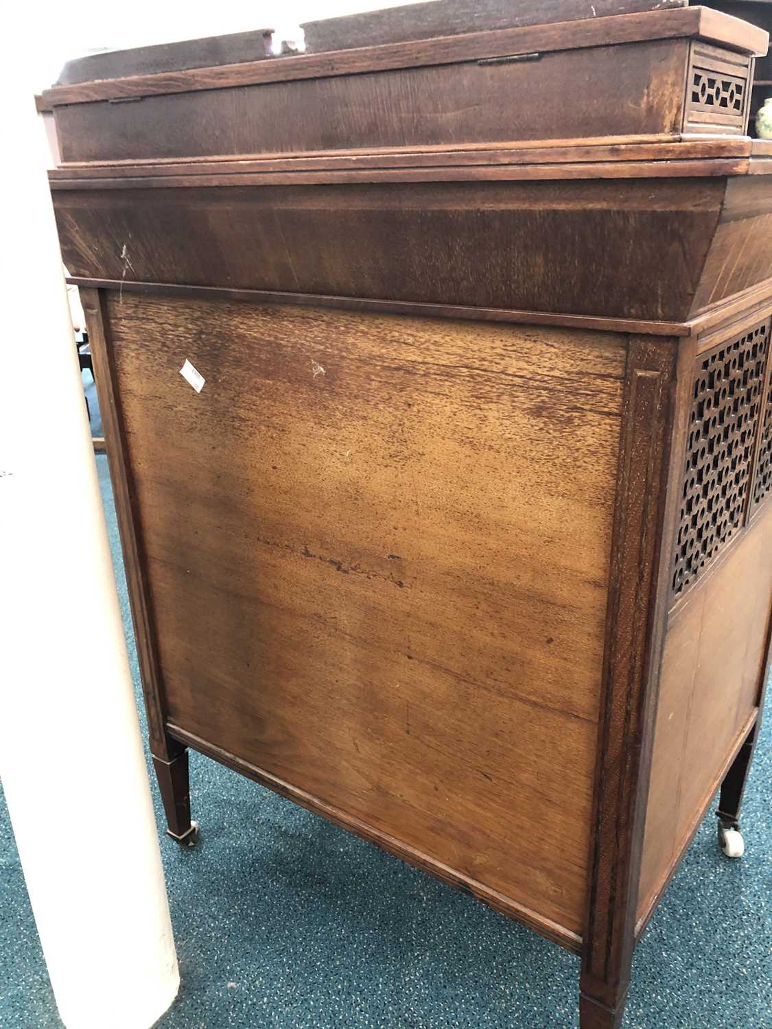 An unusual Edwardian inlaid Davenport type desk - Image 10 of 10