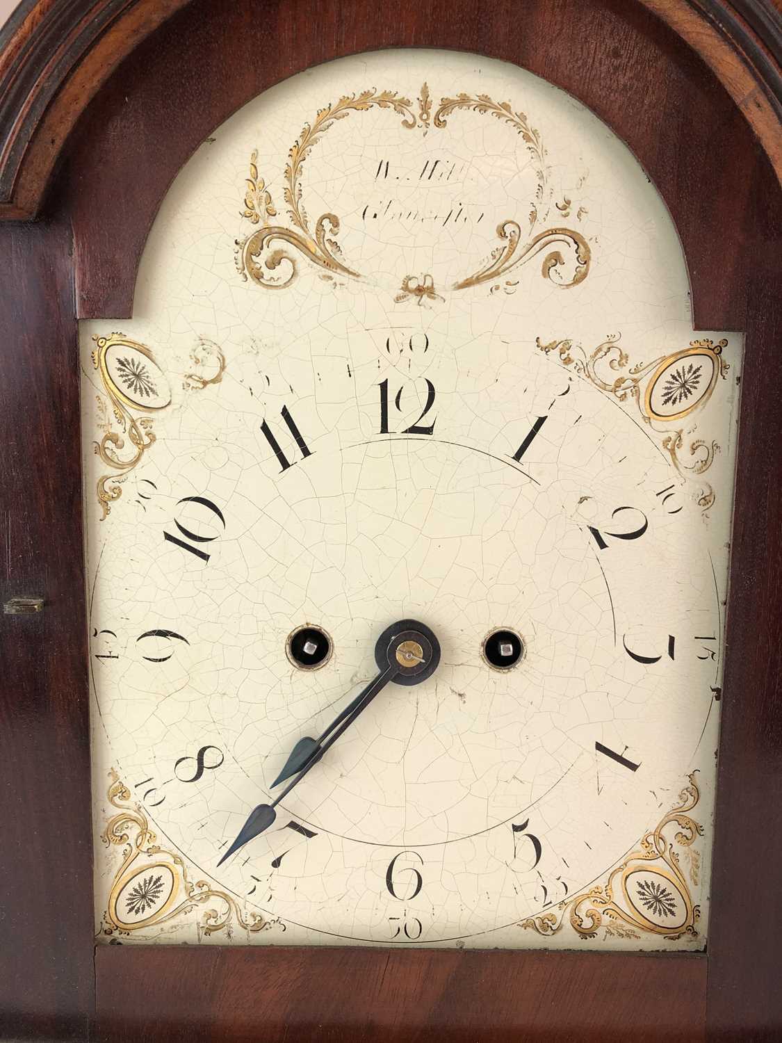 A 19th century mahogany bracket clock by William Hills, Gloucester - Image 8 of 8