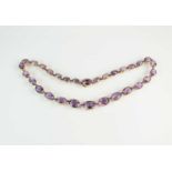 A 19th century amethyst riviere necklace