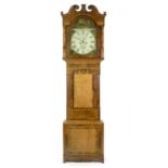 A George III mahogany painted dial longcase clock