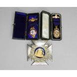 A silver presentation Masonic medallion