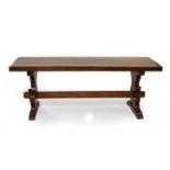 A good 20th century joined oak refectory table