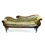 A William IV/Victorian mahogany upholstered chaise