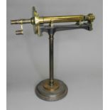 A lacquered brass polarimeter by W. & J. George Ltd, Birmingham