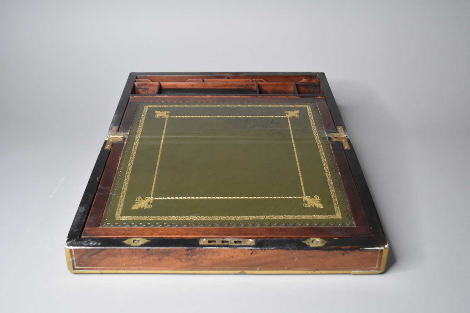 A 19th century brass-bound writing slope - Image 2 of 2