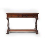 A Victorian mahogany rectangular side table