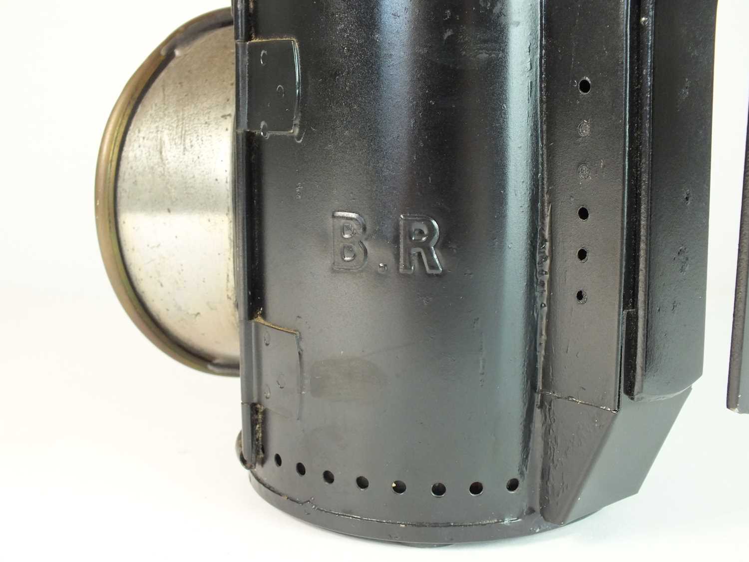 A British Railway metal lantern, probably a reproduction - Image 4 of 4