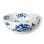 Worcester 'Three Flowers and Butterfly' bowl
