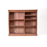 An Edwardian mahogany open bookcase