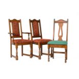 A set of 4 'Old Charm' ash dining chairs, with another set of 4 dining chairs (8)