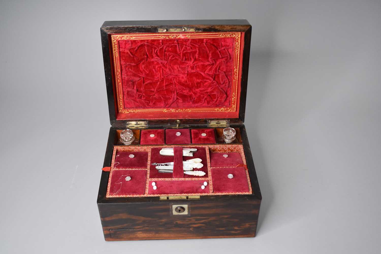 A Victorian rectangular, coromandel vanity/jewellery box - Image 2 of 2