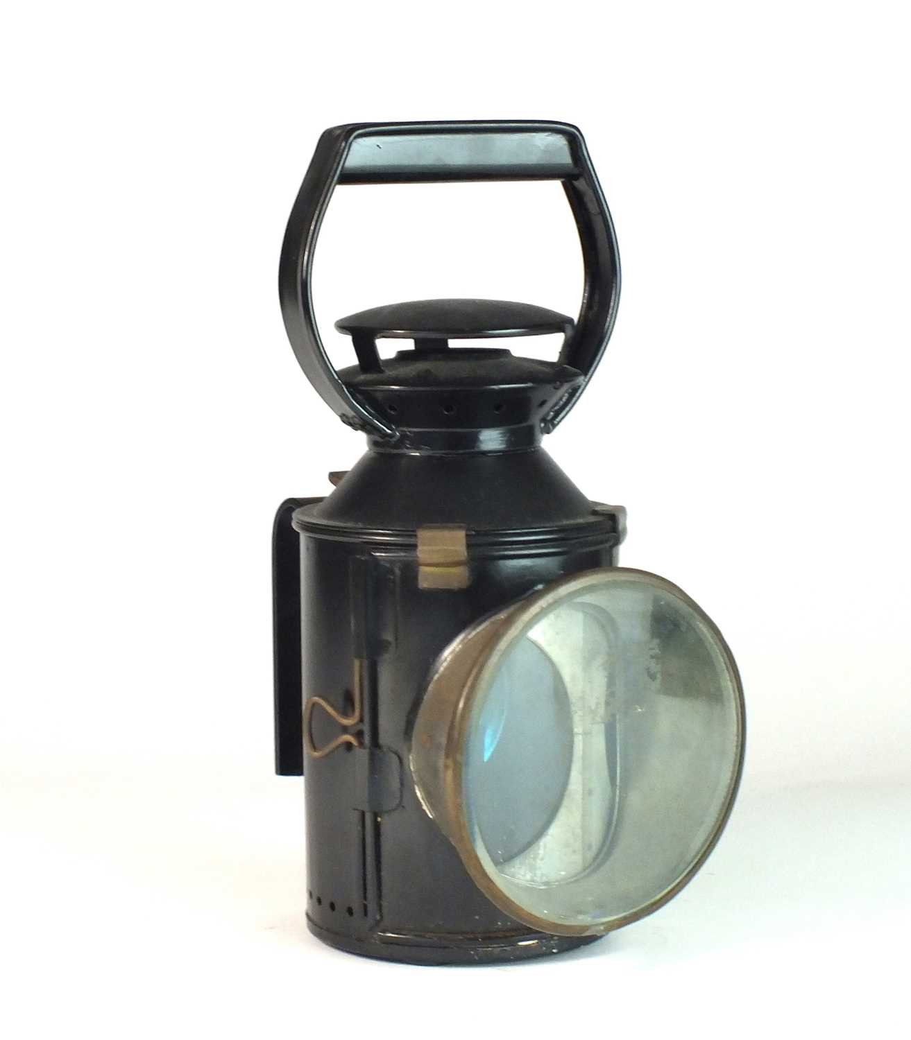 A British Railway metal lantern, probably a reproduction