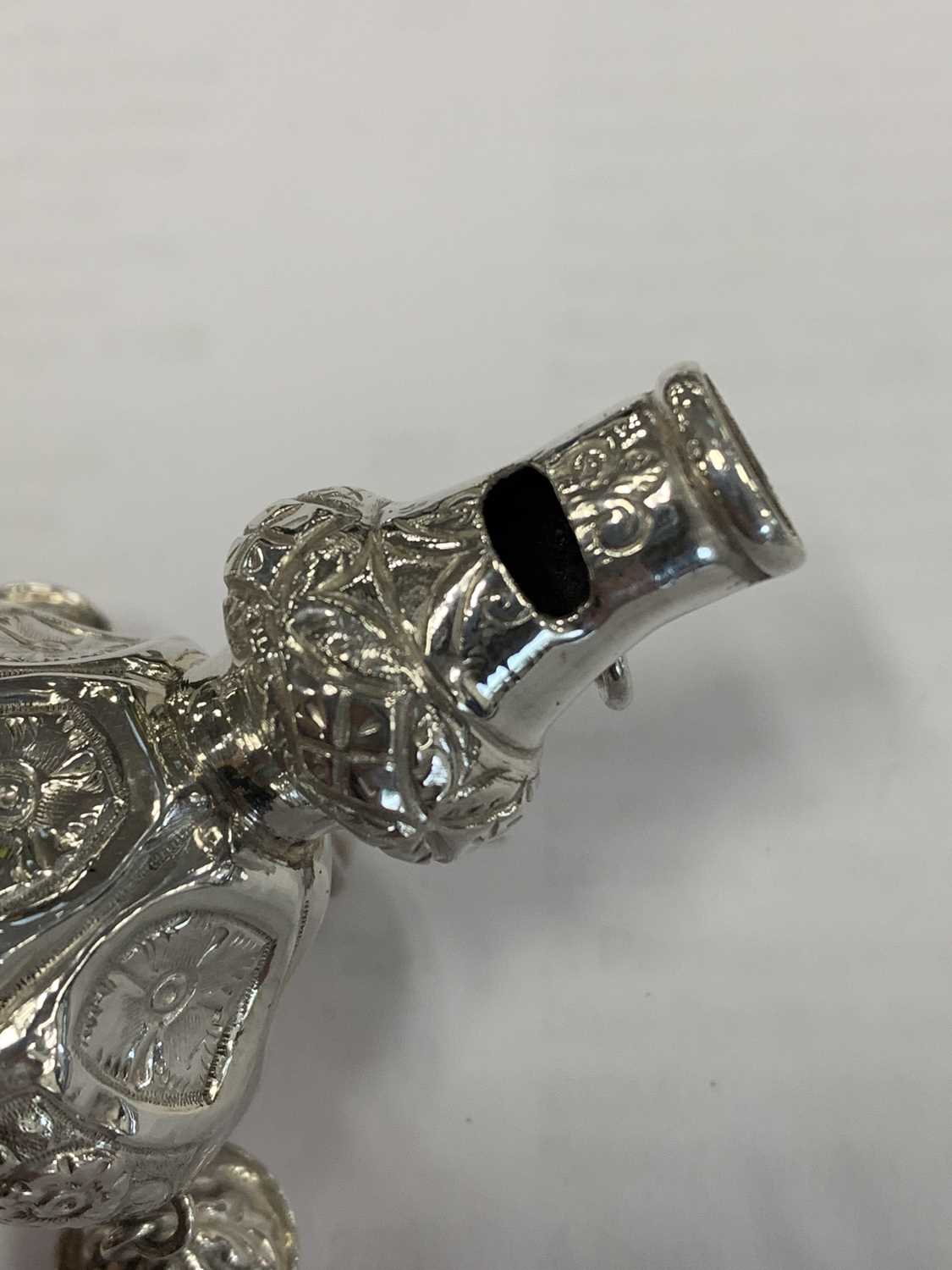 Two Victorian silver rattles - Image 3 of 14