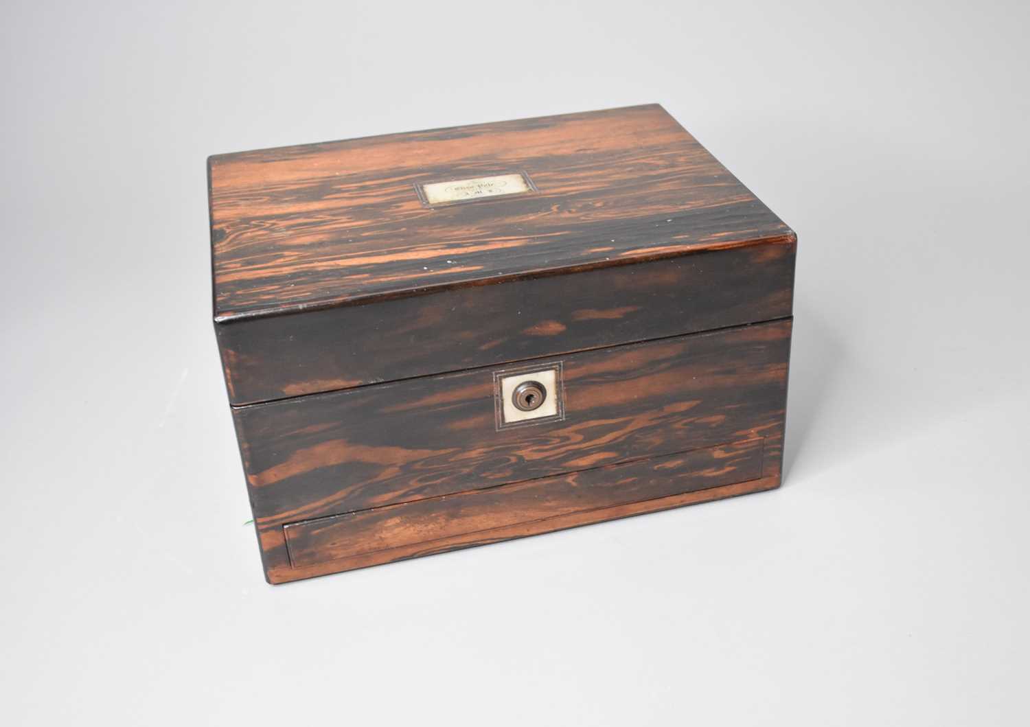 A Victorian rectangular, coromandel vanity/jewellery box