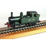 A good O-gauge scratch-built model of a steam locomotive, '1458', 0-6-0, in pine box (2)