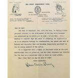 BADEN-POWELL, Robert (1857-1941) Founder of the Boy Scouts movement. Typed letter signed, 12th