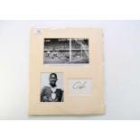 PELE, (b. 1940) Brazilian footballer, two photographs with autograph, all mounted