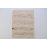 SMITH, Spencer (b.1770) British Ambassador. Autograph letter signed to Lord Nelson, Constantinople