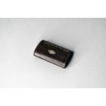 A 19th century treen rosewood snuff box