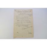 MUSSOLINI, Benito (1843-1945), Fascist Italian dictator. Document signed, one side, Rome 1939.