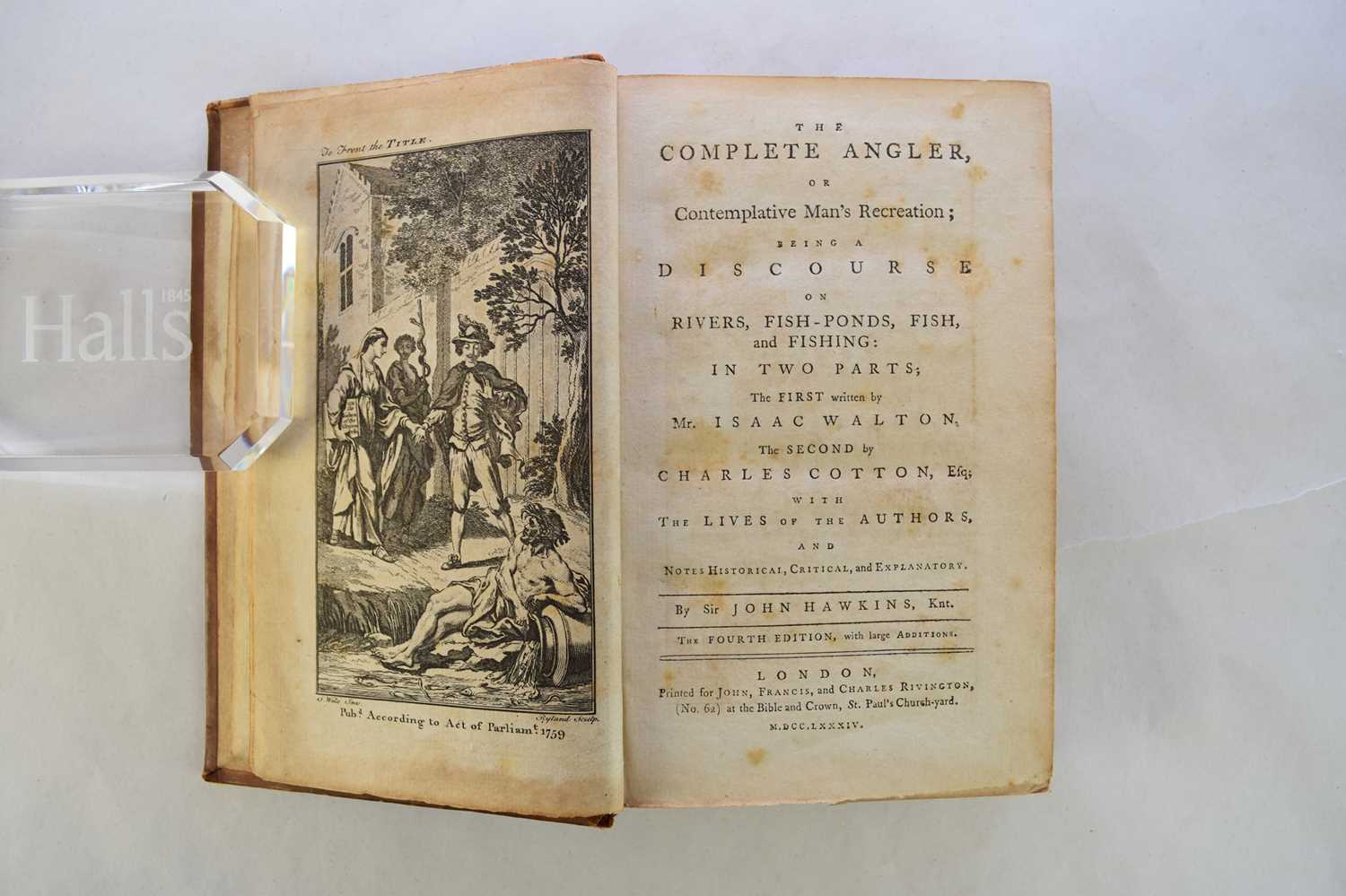 WALTON, Isaac, The Complete Angler, edited by Sir John Hawkins. 4th edition 1784, 2 vols in 1. - Image 3 of 3