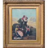 British Naive School (early 19th Century) Two Oils of Farm Workers