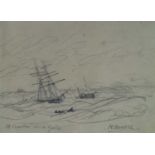 Henry Moore (British 1831-1895) Off Seashore in a Gale, Sketch