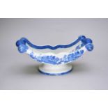 An English blue and white pearlware cheese cradle