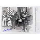 MORRISON, Van, 8 x 10 b/w photograph from the 1960s signed by Morrison in blue felt tip. With