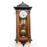 A Gustav Becker mahogany Vienna wall clock
