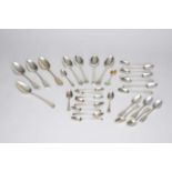 A collection of silver flatware