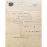 CHURCHILL, Winston, (1874 - 1965), Prime Minister, Typed letter signed, on 10 Downing Street