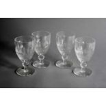 Four Waterford Crystal 'Colleen' claret glasses