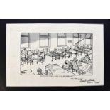 GILES, Carl (1916-1995), printed cartoon, signed 'To Tony - Best wishes from Giles'. With a covering