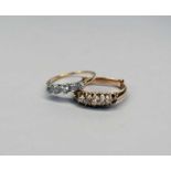 Two five stone graduated diamond rings