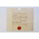 NELSON, Horatio, (1758-1805), British admiral, holograph envelope signed 'Nelson & Bronte', no date,