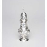 A Victorian silver sugar caster