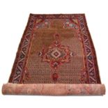 Vintage Persian Hamadan village rug, Kuliliyay design, Size: 286cm x 146cm.Condition report: Size: