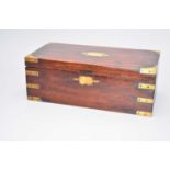 Two 19th century writing slopes and a late Victorian rosewood sewing box