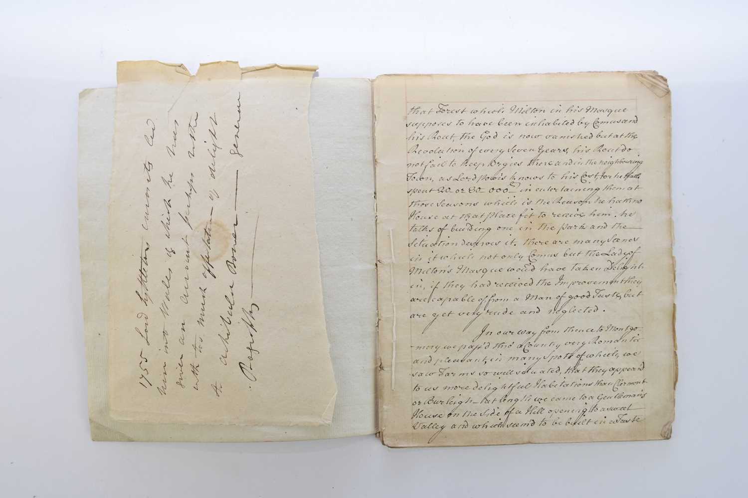 MANUSCRIPT, Lord Lyttleton's Description of North Wales in two letters to his brother, the Bishop of - Image 4 of 4