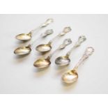 A collection of twelve American silver teaspoons