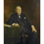 Lawrence Josset (1910-1995) Winston Churchill Mezzotint