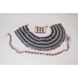 A Xhosa beadwork collar and other African tribal works