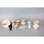 A mixed group of predominantly English ceramics
