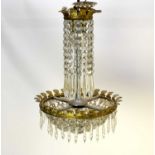 An Empire style beaded chandelier