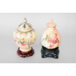 Two Royal Worcester pot pourri vases and covers, early 20th century
