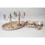 A collection of silver plated wares