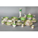 A collection of Coalport apple green tea and coffee wares