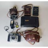 Four roll-film cameras